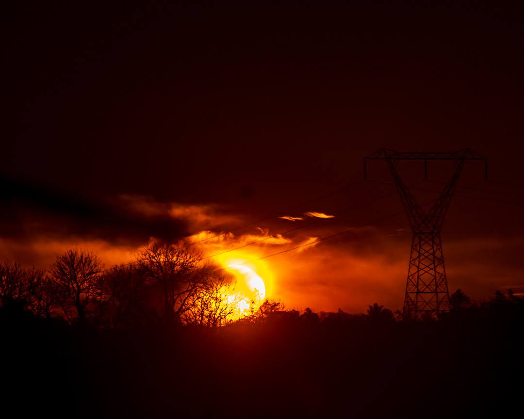 Sunset over the countryside