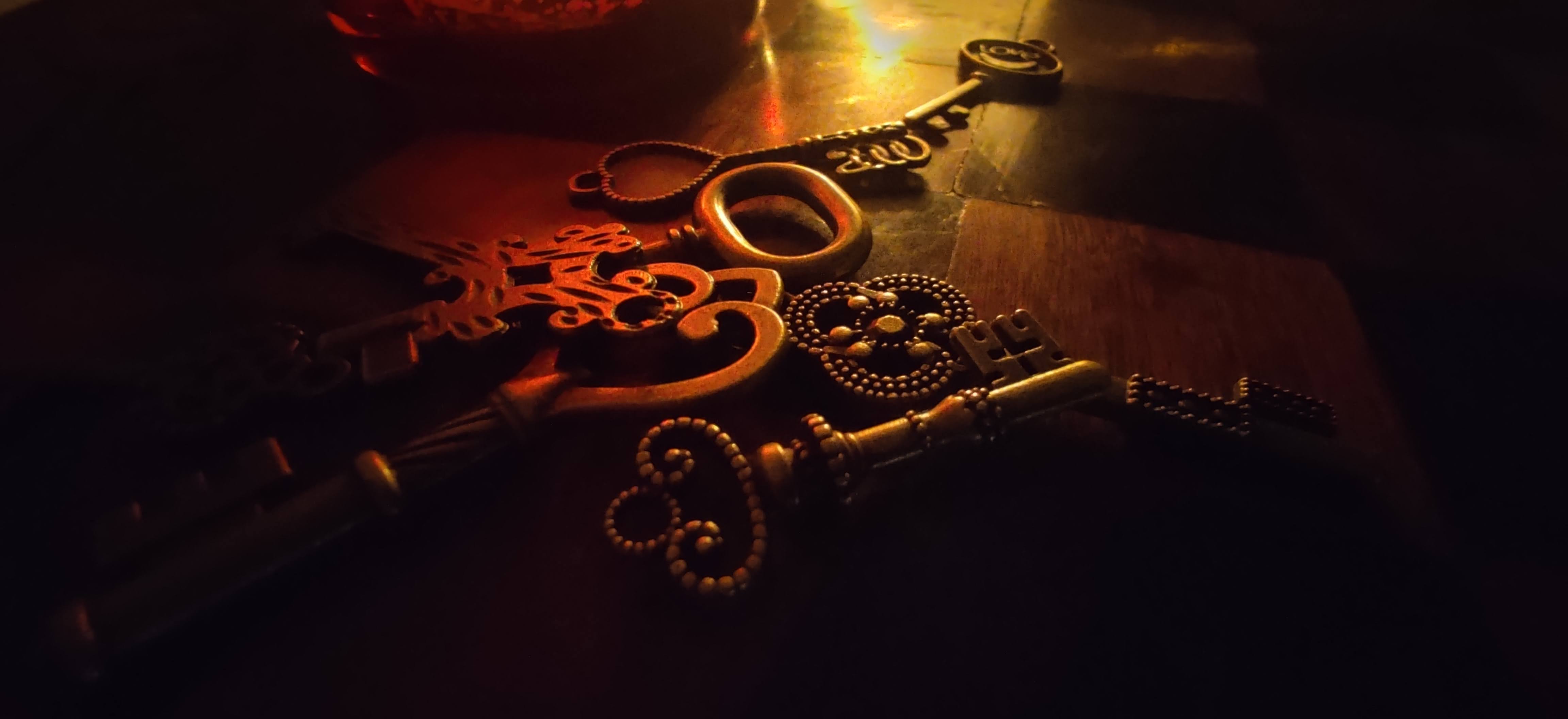 Antique keys, detail shot